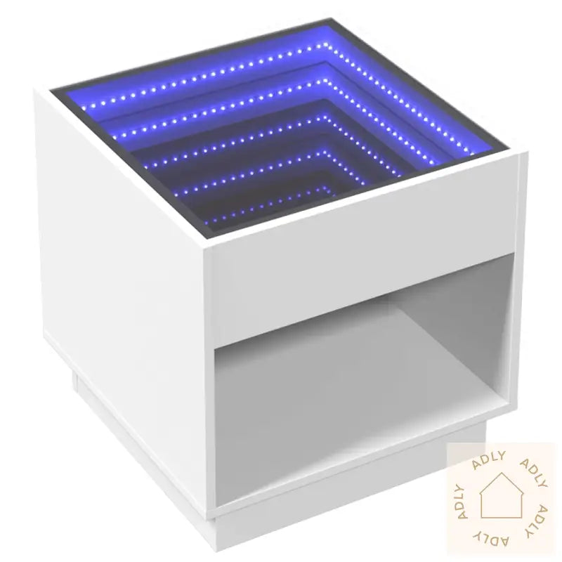 Salongbord Med Infinity Led Hvit 50X50X50 Cm
