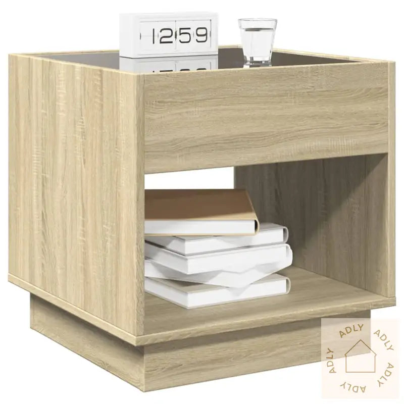 Salongbord Med Infinity Led Sonoma Eik 50X50X50 Cm