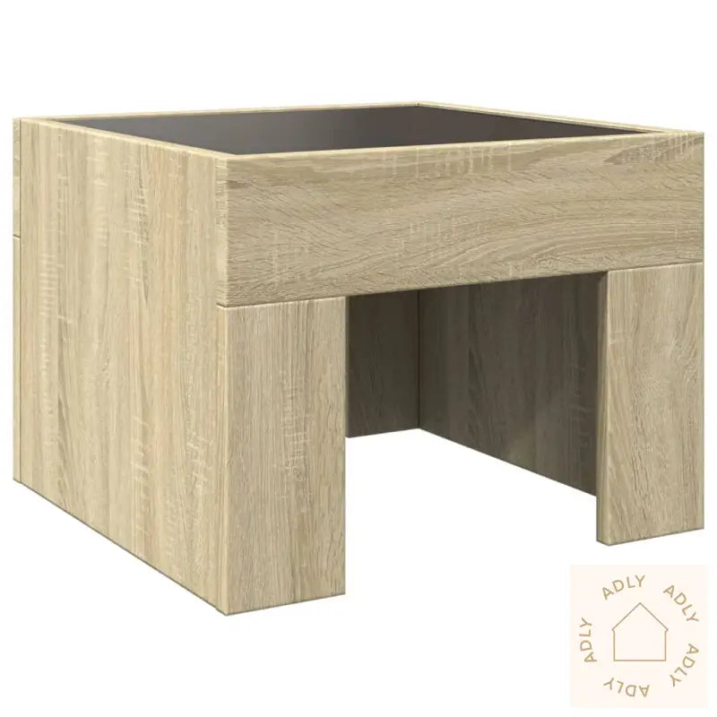 Salongbord Med Infinity Led Sonoma Eik 40X40X30 Cm