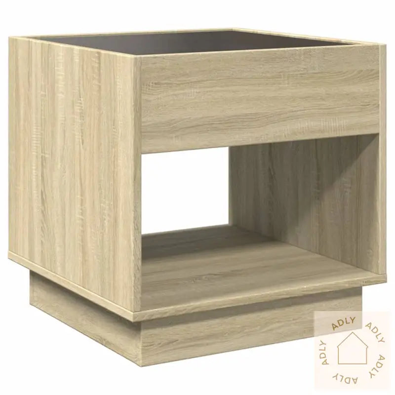 Salongbord Med Infinity Led Sonoma Eik 50X50X50 Cm