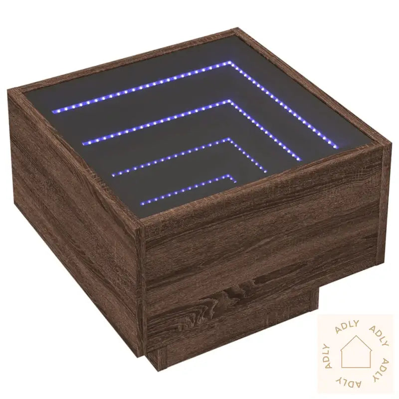 Salongbord Med Infinity Led Brun 40X40X30 Cm