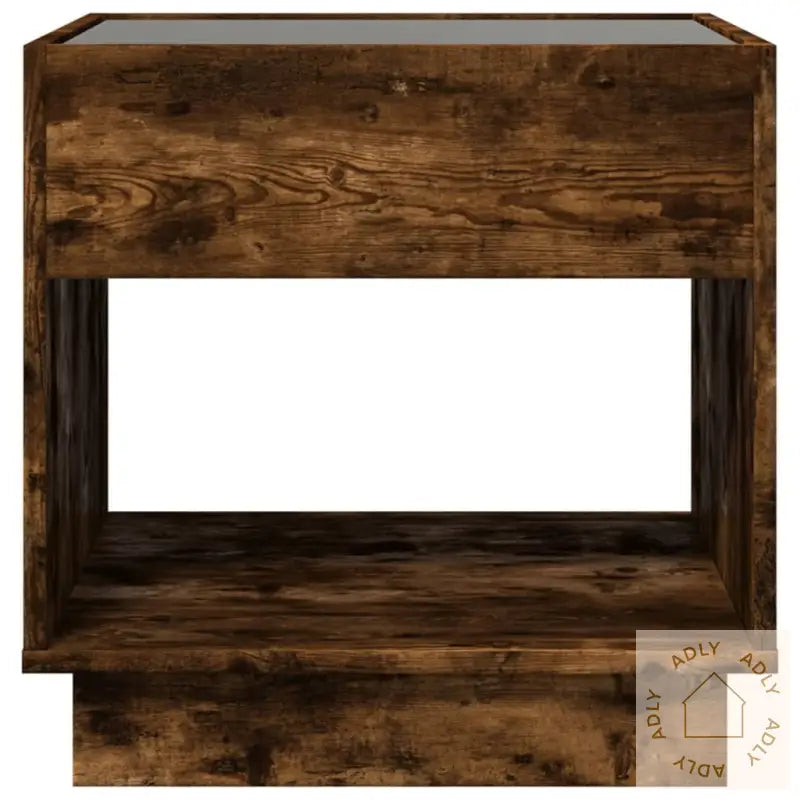 Salongbord Med Infinity Led Røkt Eik 50X50X50 Cm