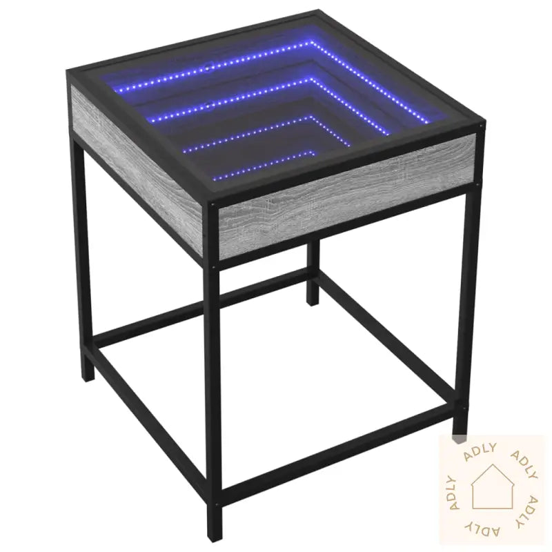 Salongbord Med Infinity Led Grå Sonoma 40X40X51 Cm