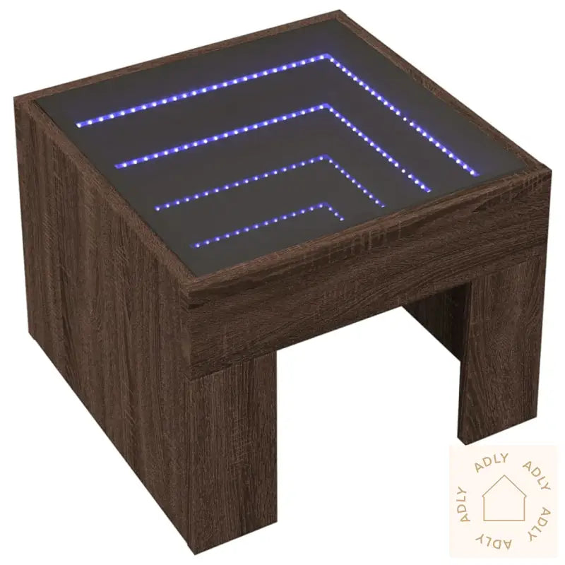 Salongbord Med Infinity Led Brun 40X40X30 Cm