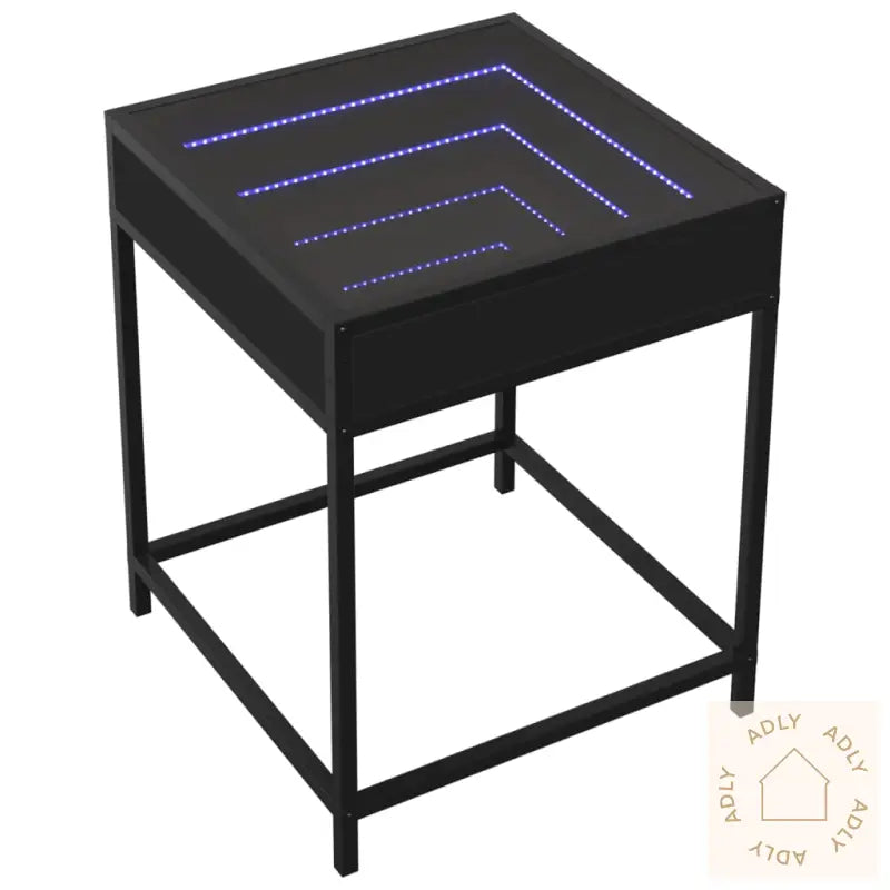 Salongbord Med Infinity Led Svart 40X40X51 Cm