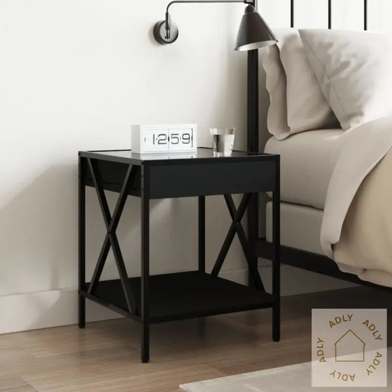 Salongbord Med Infinity Led Svart 40X40X49 Cm