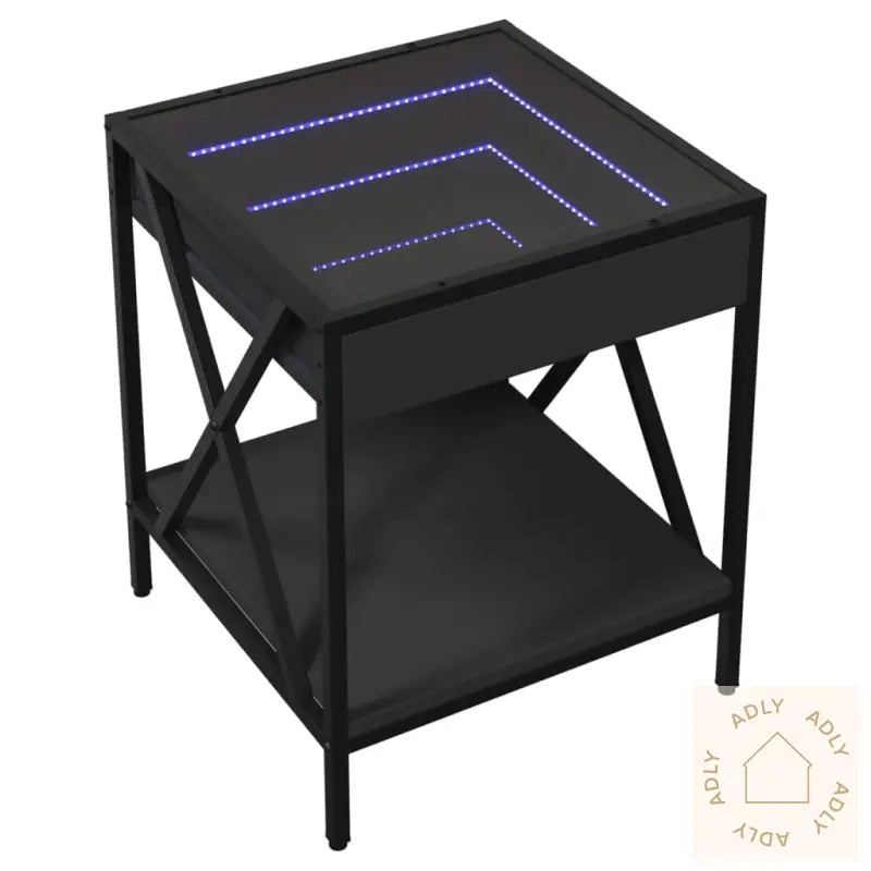 Salongbord Med Infinity Led Svart 40X40X49 Cm