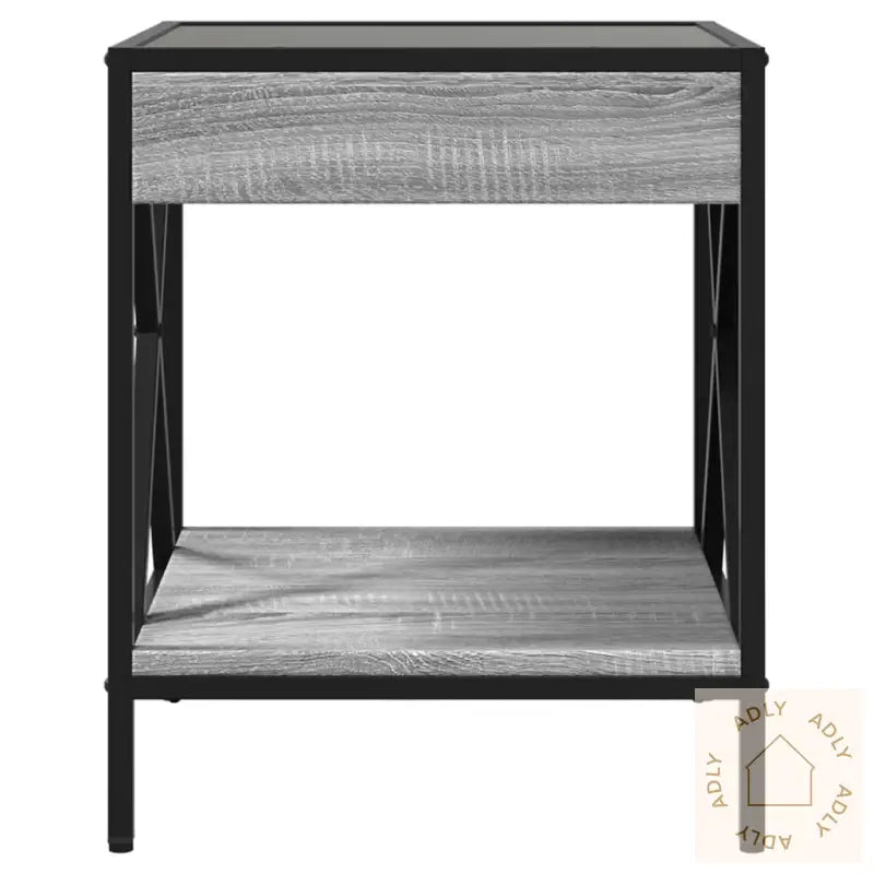 Salongbord Med Infinity Led Grå Sonoma 40X40X49 Cm