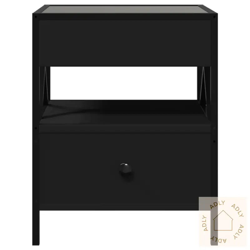 Salongbord Med Infinity Led Svart 40X40X51 Cm