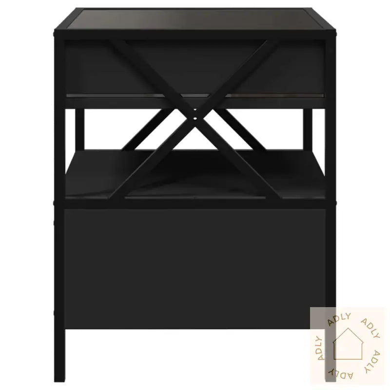 Salongbord Med Infinity Led Svart 40X40X51 Cm