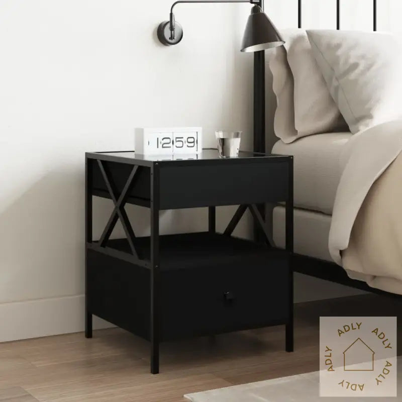 Salongbord Med Infinity Led Svart 40X40X51 Cm