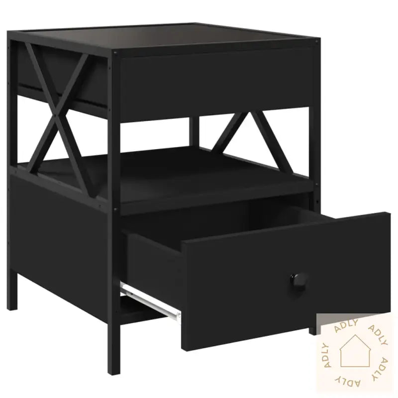 Salongbord Med Infinity Led Svart 40X40X51 Cm