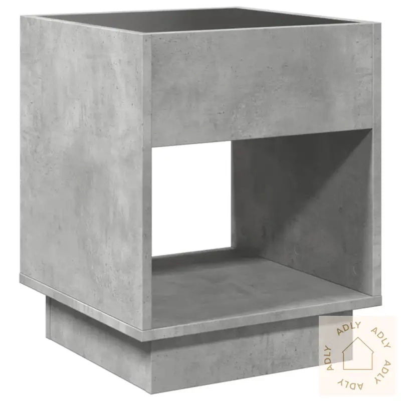 Salongbord Med Infinity Led Betonggrå 40X40X50 Cm