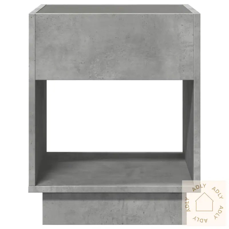 Salongbord Med Infinity Led Betonggrå 40X40X50 Cm
