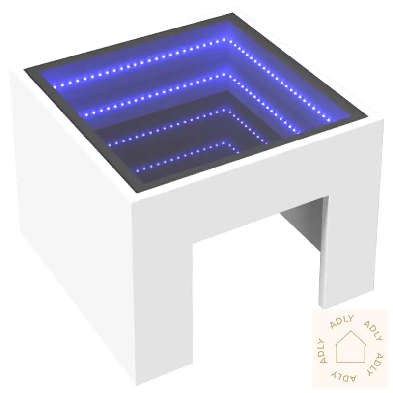 Salongbord Med Infinity Led Hvit 40X40X30 Cm