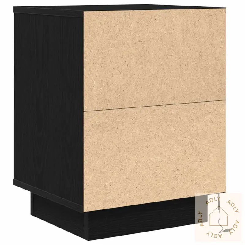 Nattskap Med Led-Lys 2 Stk Svart 38X34X50 Cm