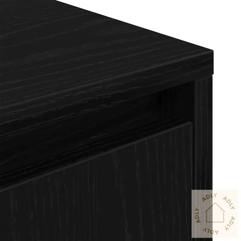 Nattbord Med Led-Lys Svart 38X34X65 Cm