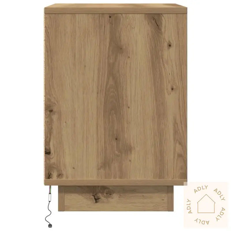 Nattbord Med Led 2 Stk Artisan Eik 38X34X50 Cm