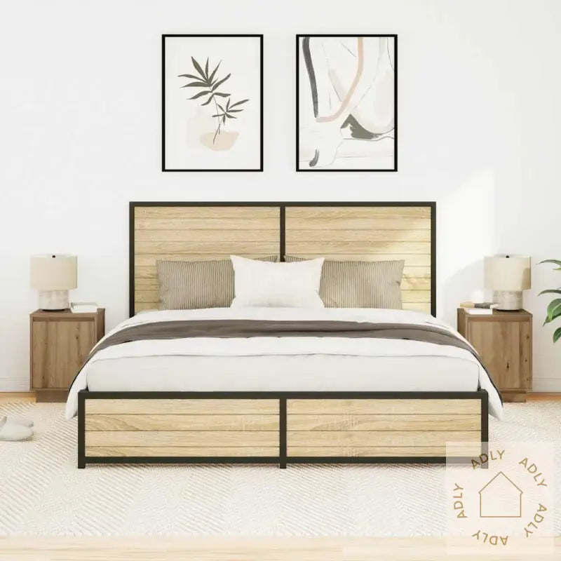 Nattbord Med Led 2 Stk Artisan Eik 38X34X50 Cm