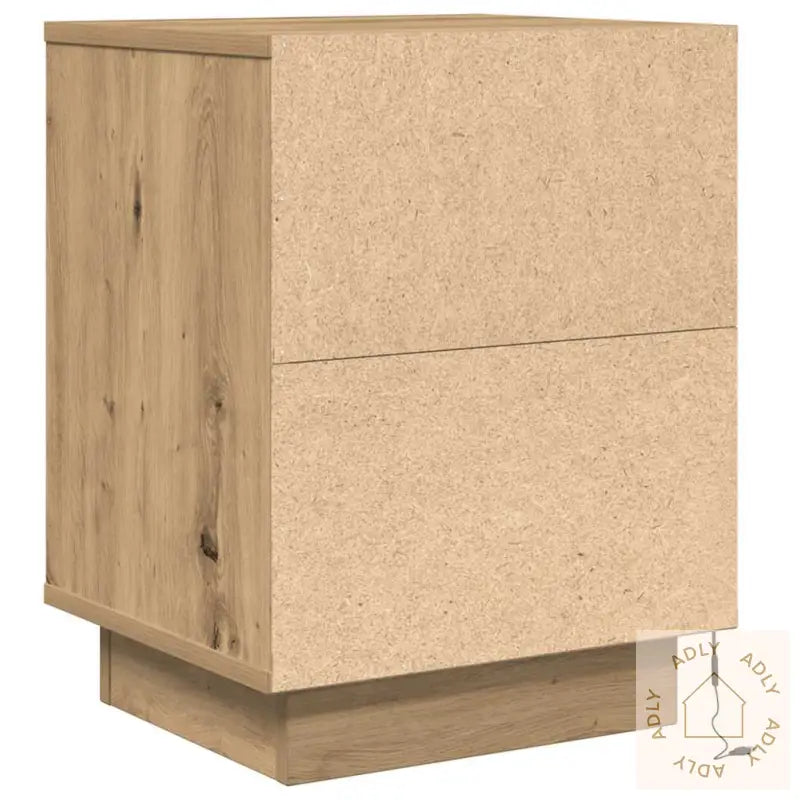 Nattbord Med Led 2 Stk Artisan Eik 38X34X50 Cm