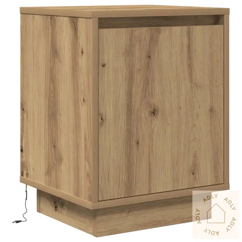 Nattbord Med Led 2 Stk Artisan Eik 38X34X50 Cm