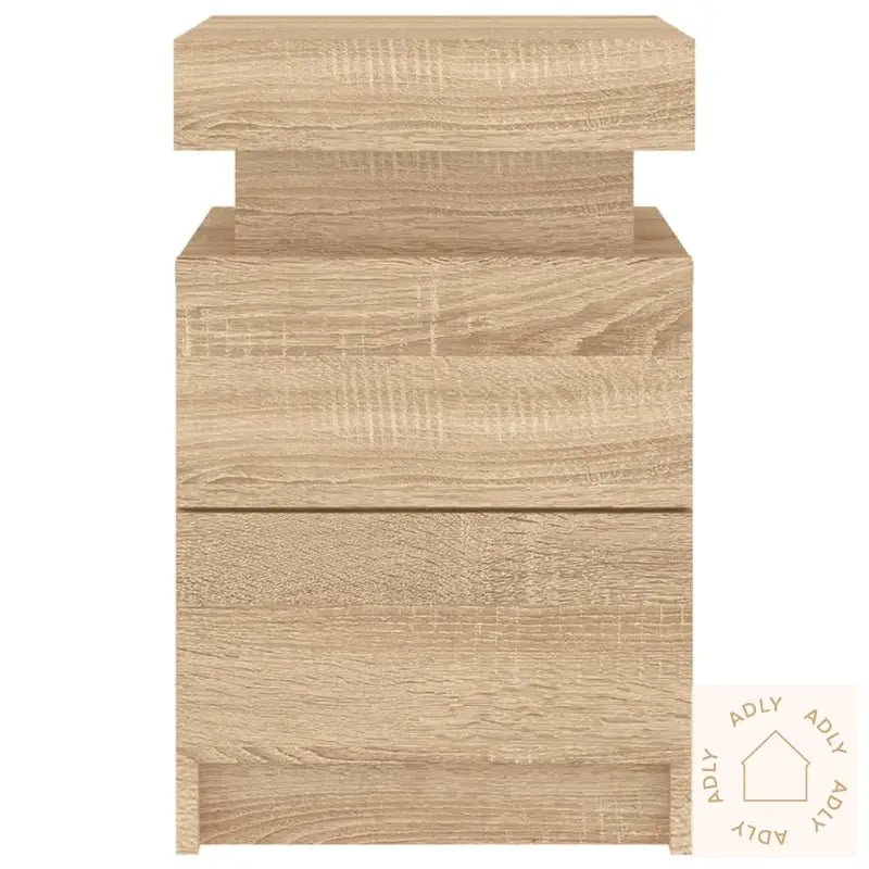 Nattbord Med Led Sonoma Eik 35X39X55 Cm