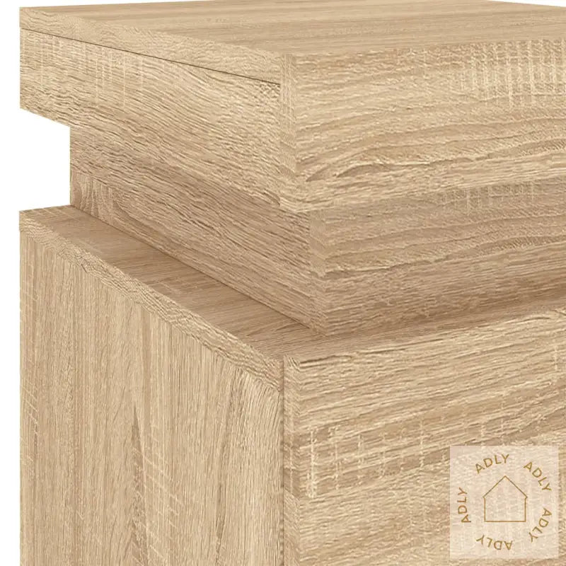 Nattbord Med Led Sonoma Eik 35X39X55 Cm