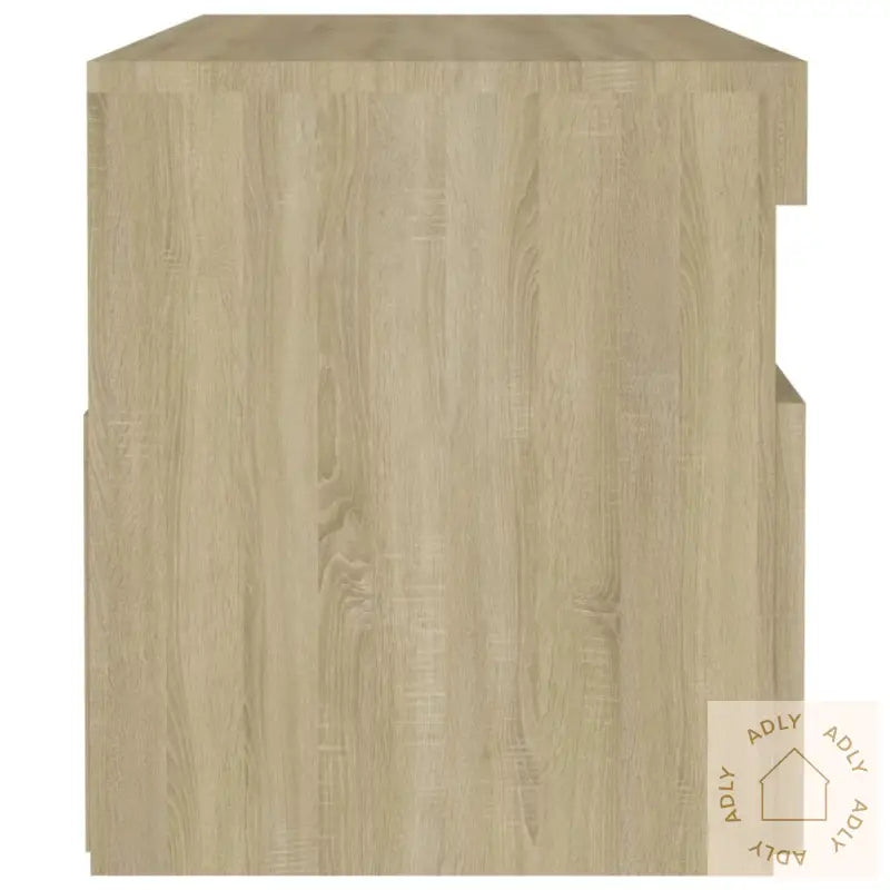 Nattbord Med Led-Lys Sonoma Eik 60X35X40 Cm Konstruert Tre