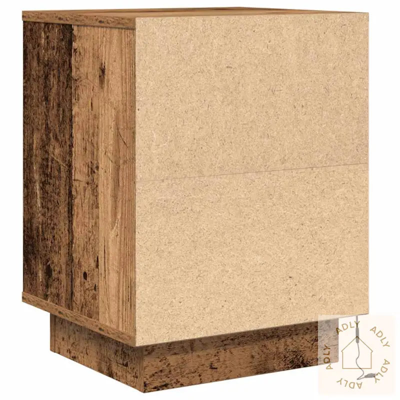 Nattbord Med Led Gammelt Tre 38X34X50 Cm