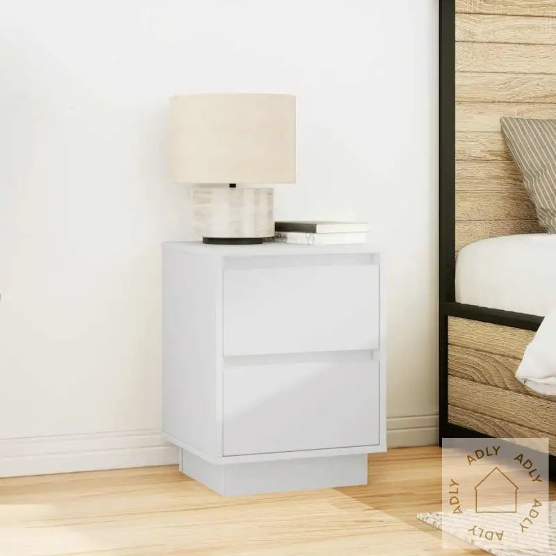 Nattskap Med Led-Lys Hvit 38X34X50 Cm