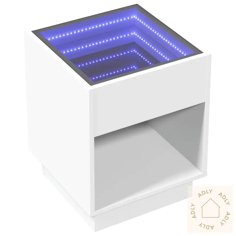 Salongbord Med Infinity Led Hvit 40X40X50 Cm