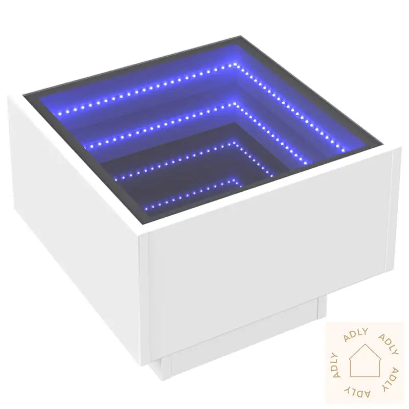 Salongbord Med Infinity Led Hvit 40X40X30 Cm