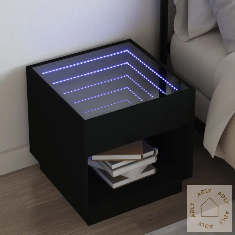 Salongbord Med Infinity Led Svart 50X50X50 Cm