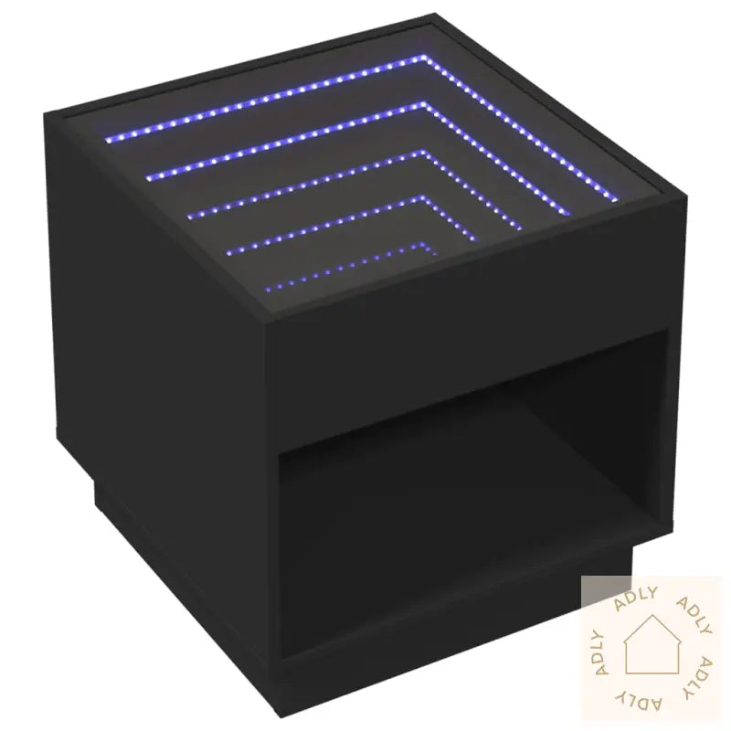 Salongbord Med Infinity Led Svart 50X50X50 Cm