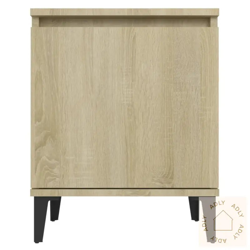 Nattbord Med Metallben Sonoma Eik 40X30X50 Cm