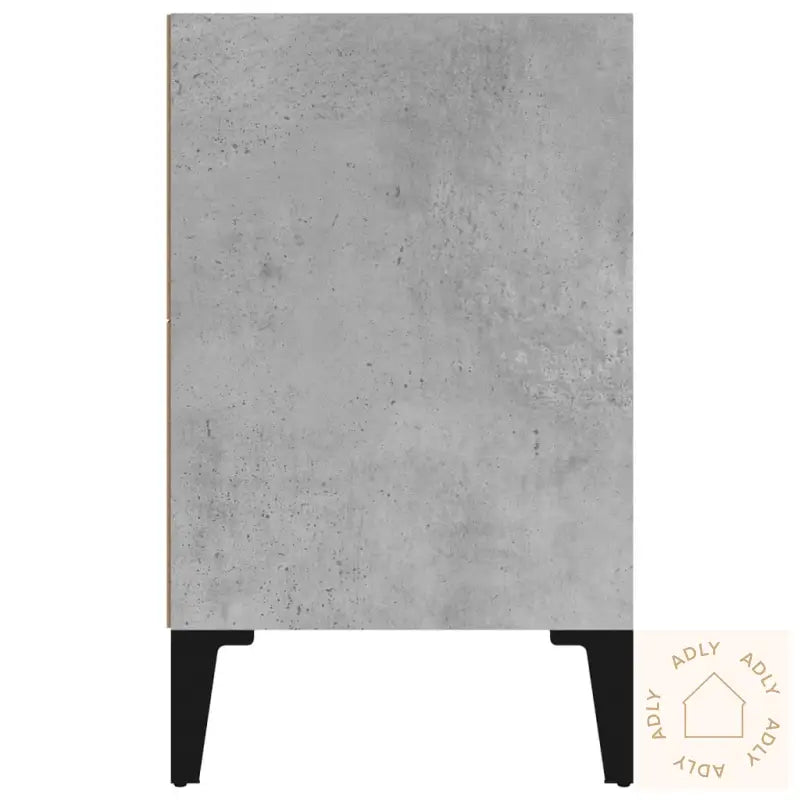 Nattbord Med Metallben Betonggrå 40X30X50 Cm
