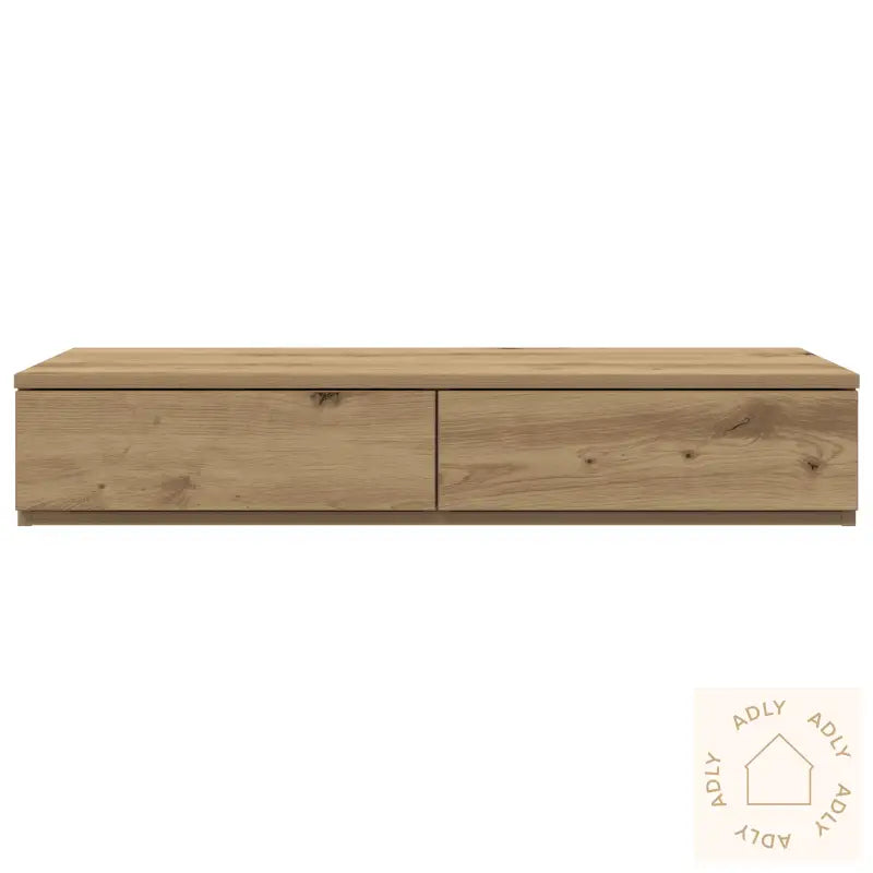 Seng Med Skuffer I Håndlaget Eik 100X36,5X16,5 Cm I Konstruert Tre