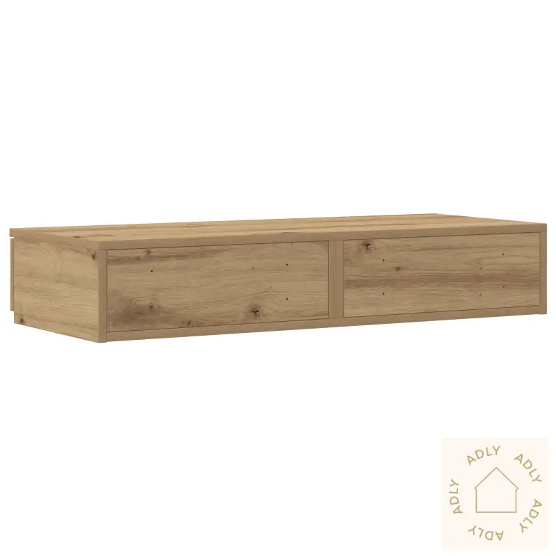 Seng Med Skuffer I Håndlaget Eik 100X36,5X16,5 Cm I Konstruert Tre