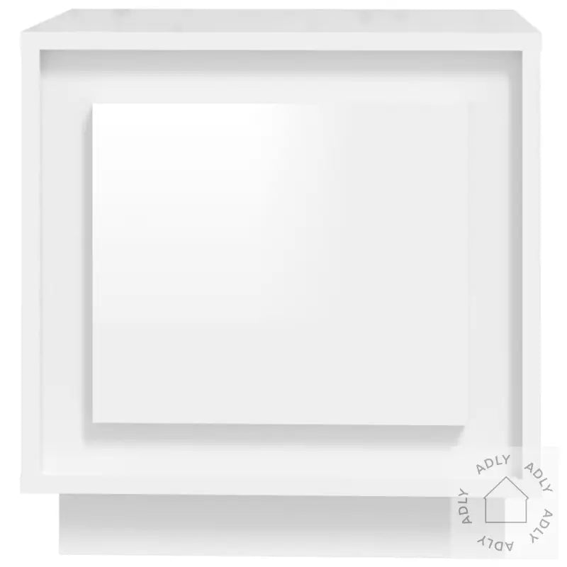 Nattbord 2 Stk Høyglans Hvit 44X35X45 Cm Konstruert Tre