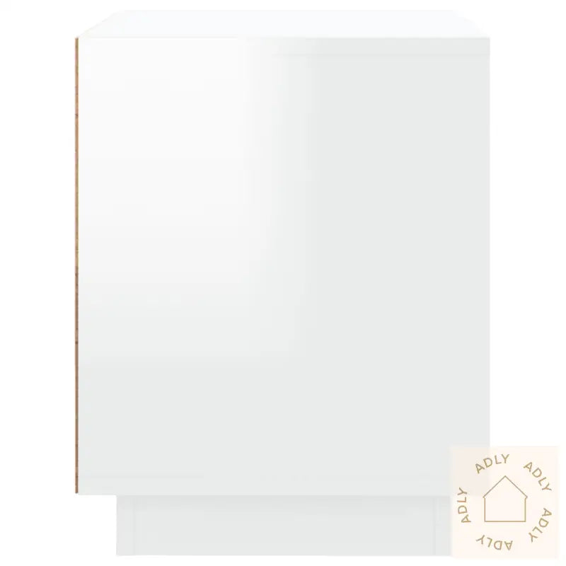 Nattbord 2 Stk Høyglans Hvit 44X35X45 Cm Konstruert Tre