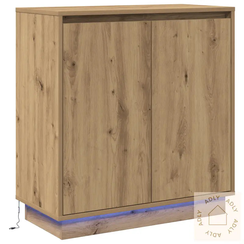 Skap Med Led, I Artisan Eik, 71X34,5X75 Cm, Laget Av Konstruert Tre