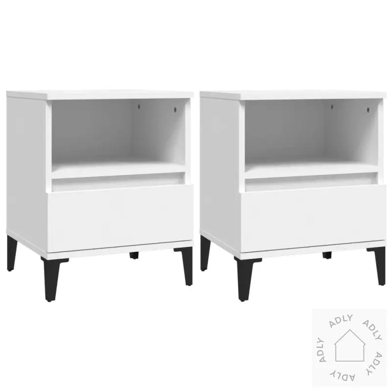 Nattbord 2 Stk Hvit 40X35X50