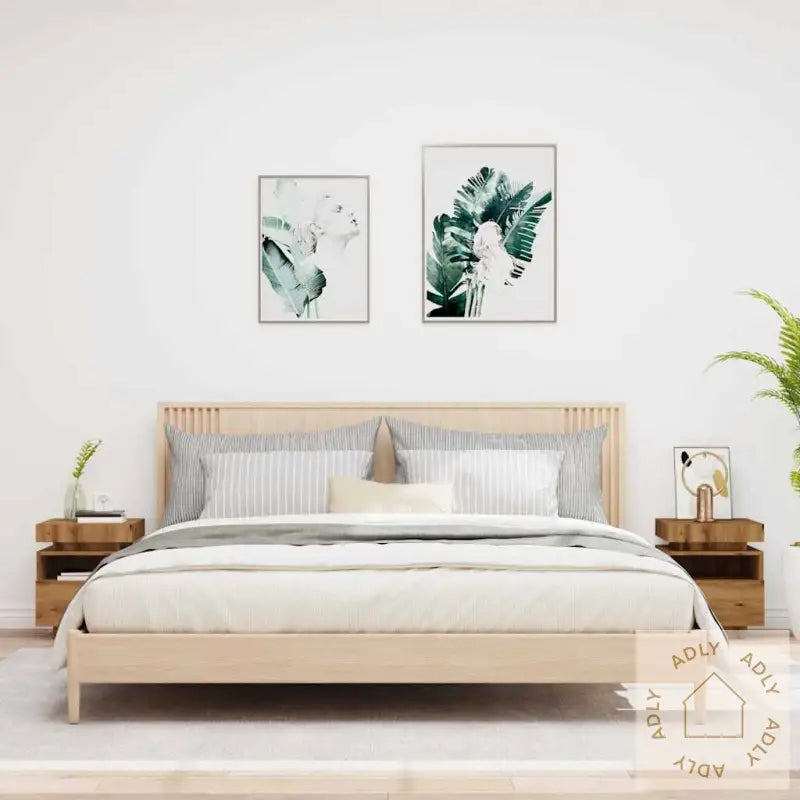 Nattbord Med Led 2 Stk Artisan Eik 40X39X48,5 Cm