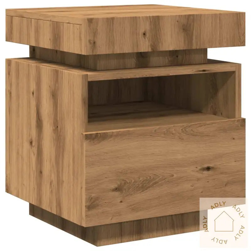 Nattbord Med Led 2 Stk Artisan Eik 40X39X48,5 Cm