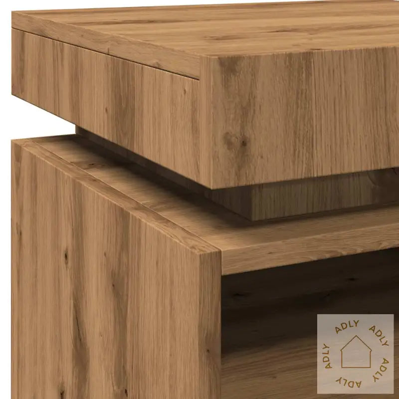 Nattbord Med Led 2 Stk Artisan Eik 40X39X48,5 Cm