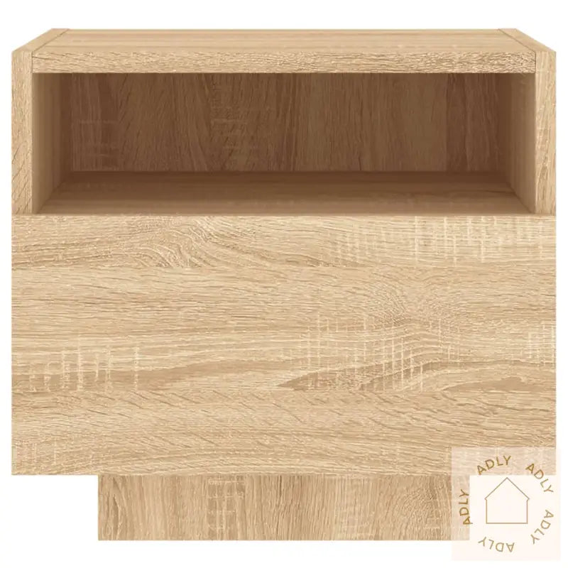 Nattbord Med Led Sonoma Eik 40X39X37 Cm