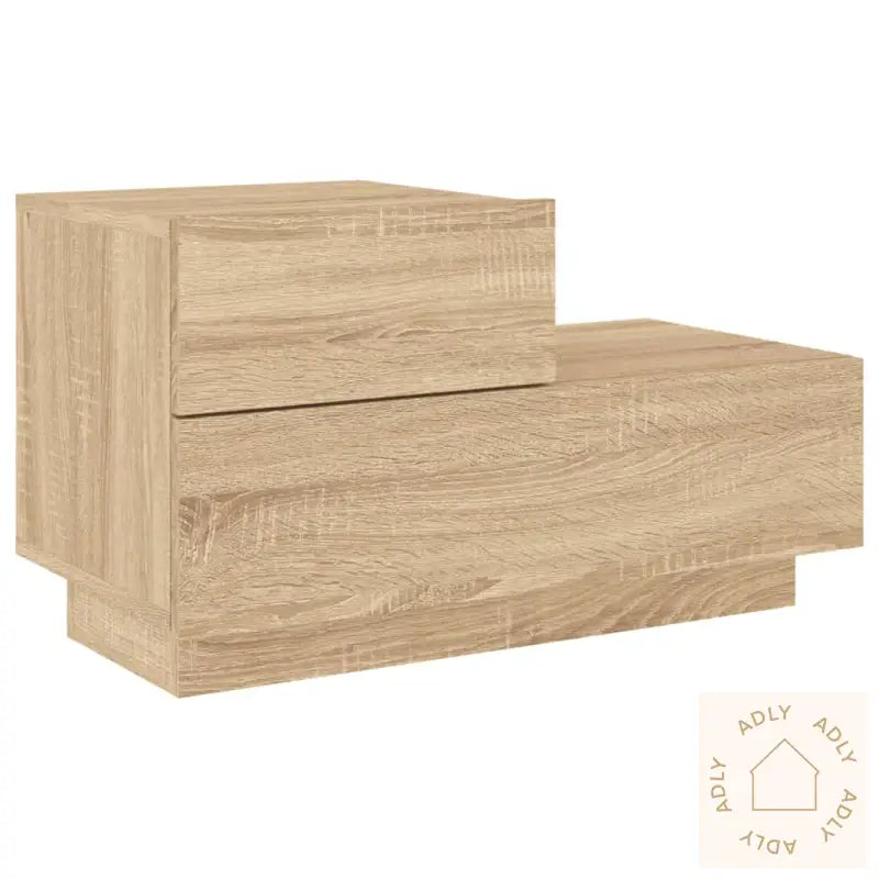 Nattbord Med Led Sonoma Eik 70X36X40,5 Cm