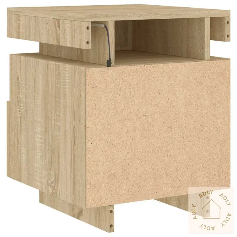 Nattbord Med Led Sonoma Eik 40X39X48,5 Cm
