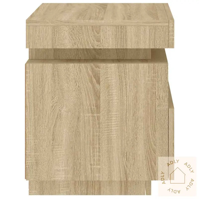 Nattbord Med Led Sonoma Eik 40X39X48,5 Cm