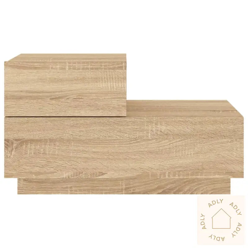 Nattbord Med Led Sonoma Eik 70X36X40,5 Cm